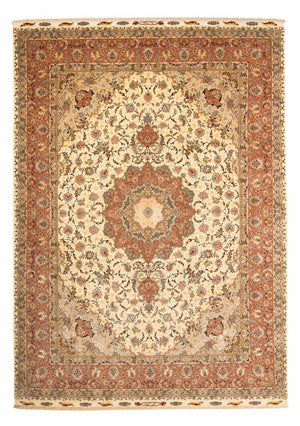 Perzisch tapijt - Tabriz - Royal - 413 x 297 cm - bruin