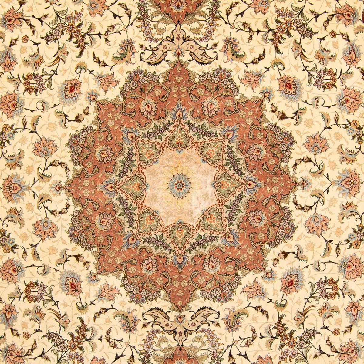 Perzisch tapijt - Tabriz - Royal - 413 x 297 cm - bruin
