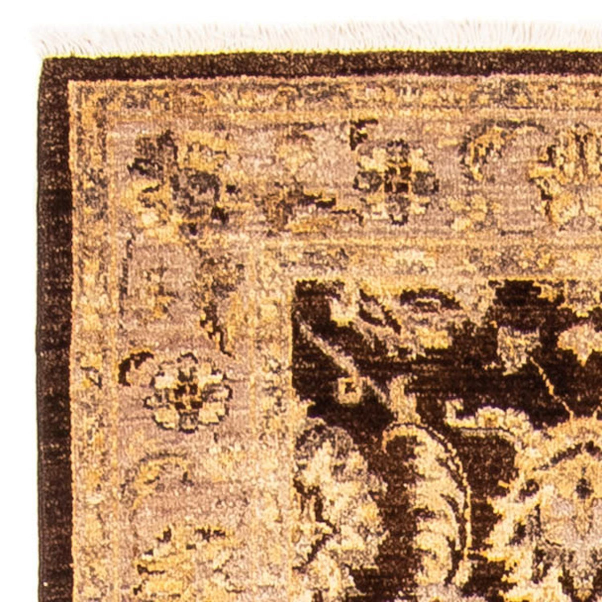 Loper Ziegler tapijt - 299 x 90 cm - donkerbruin