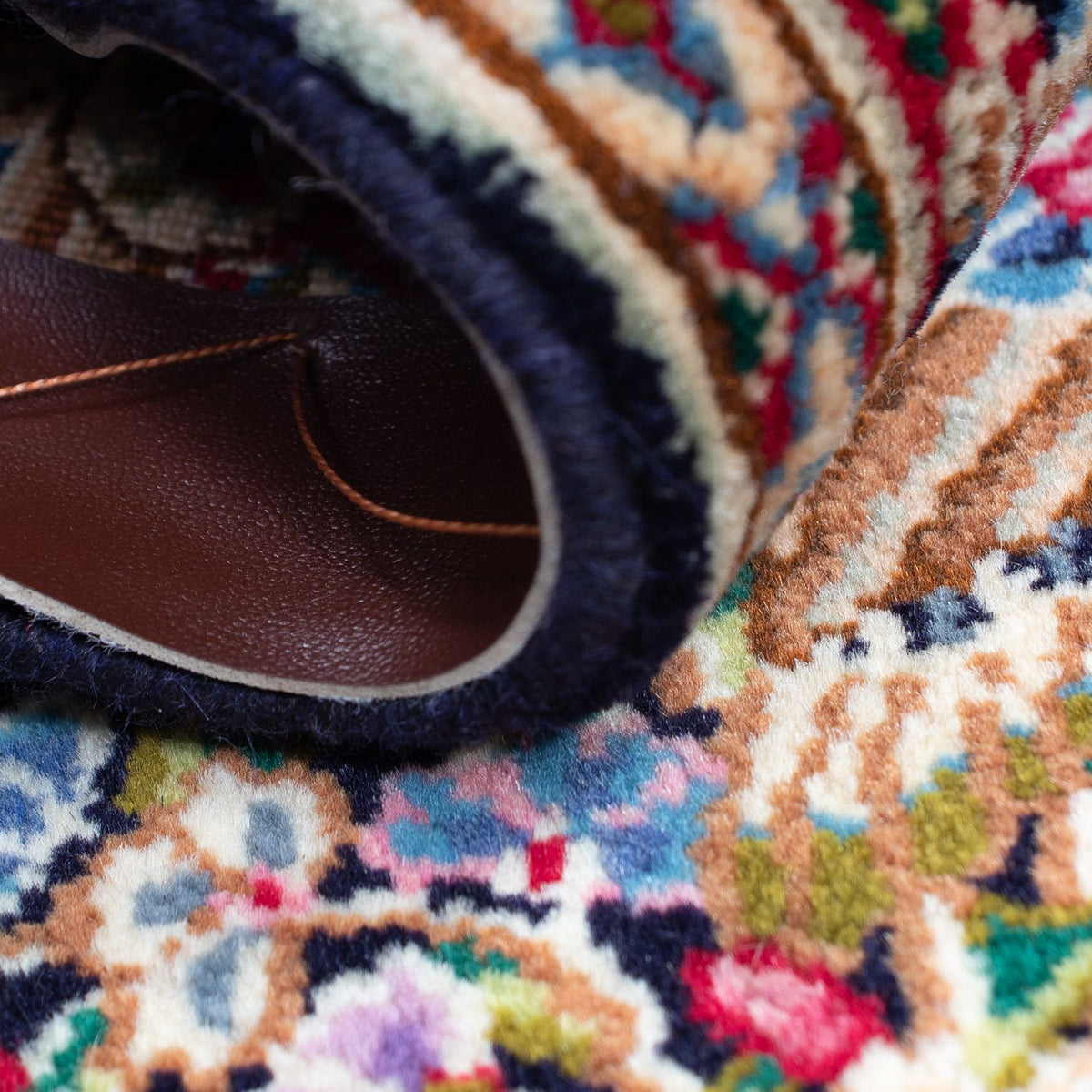 Perzisch tapijt - Royal - 70 x 53 cm - donkerblauw