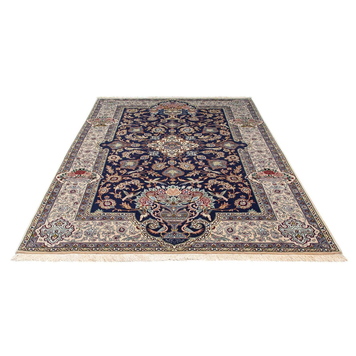 Perzisch tapijt - Isfahan - Premium - 235 x 160 cm - donkerblauw