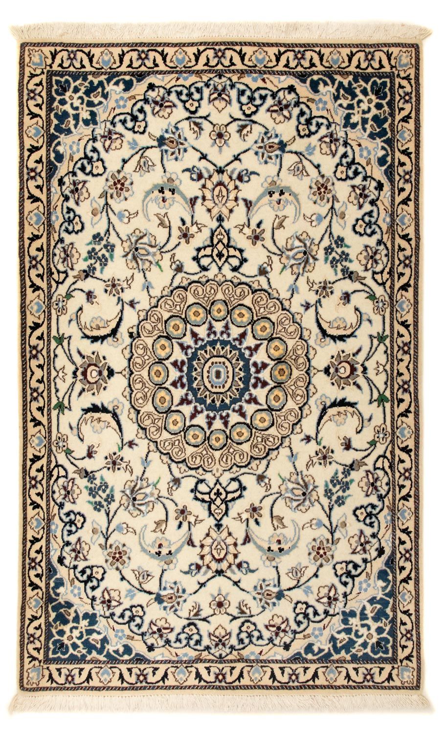 Perzisch tapijt - Nain - Koninklijk - 135 x 85 cm - beige