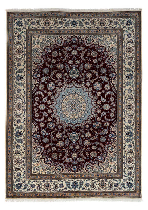 Perzisch tapijt - Nain - Koninklijk - 337 x 240 cm - donkerrood