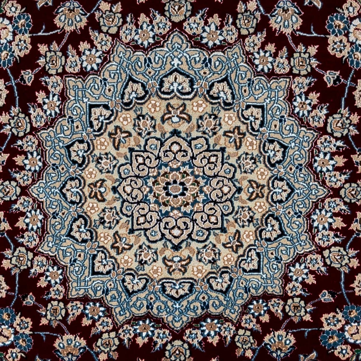 Perzisch tapijt - Nain - Koninklijk - 337 x 240 cm - donkerrood