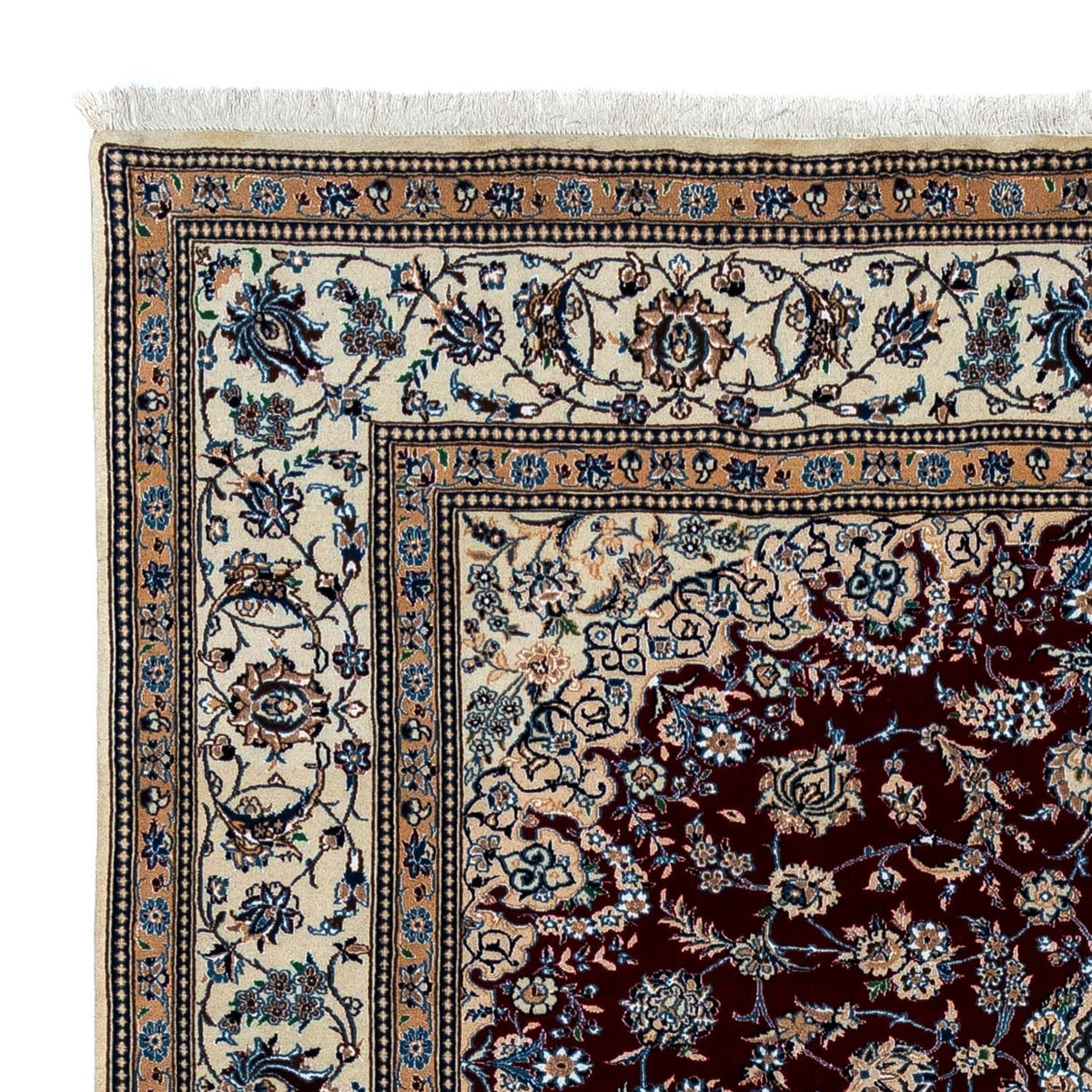 Perzisch tapijt - Nain - Koninklijk - 337 x 240 cm - donkerrood