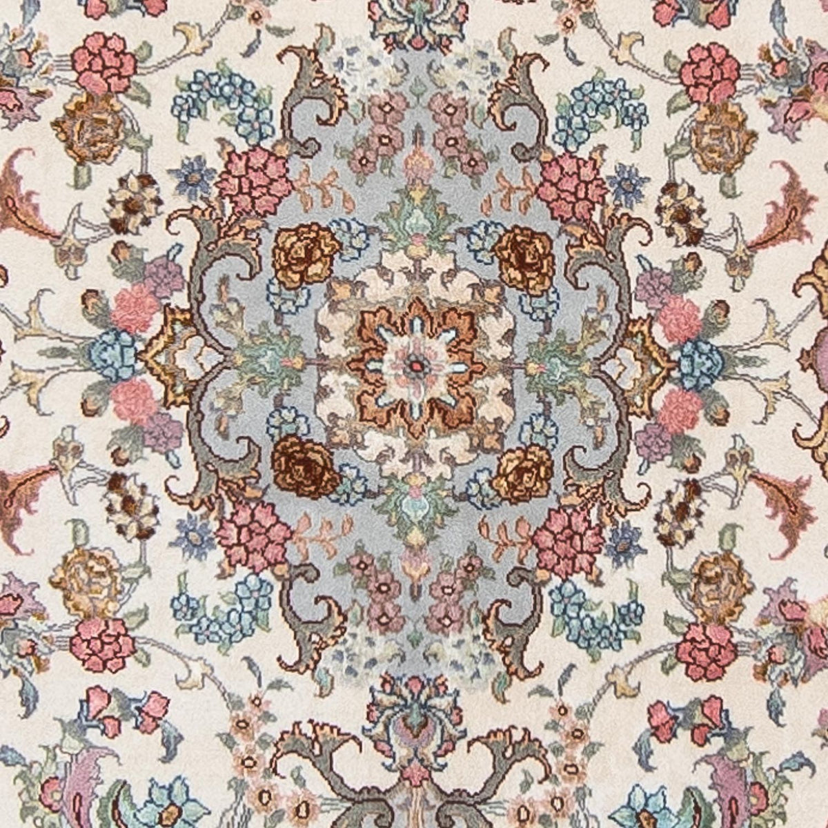 Loper Perzisch tapijt - Tabriz - Royal - 356 x 90 cm - beige
