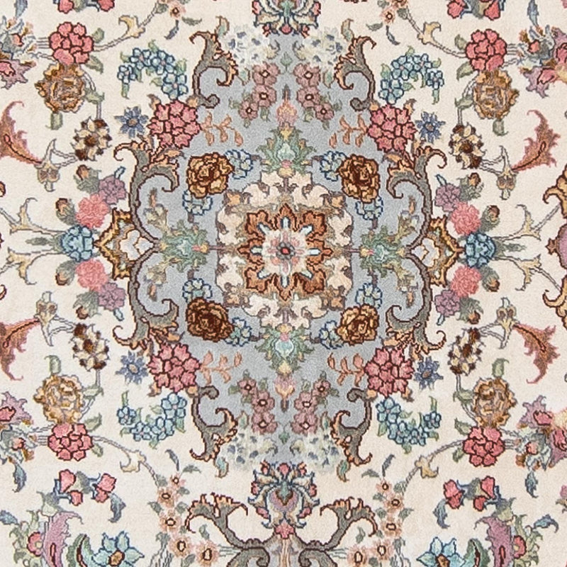 Loper Perzisch tapijt - Tabriz - Royal - 356 x 90 cm - beige