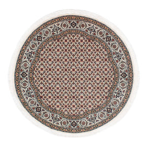 Perzisch tapijt - Tabriz - Royal rond  - 151 x 151 cm - beige