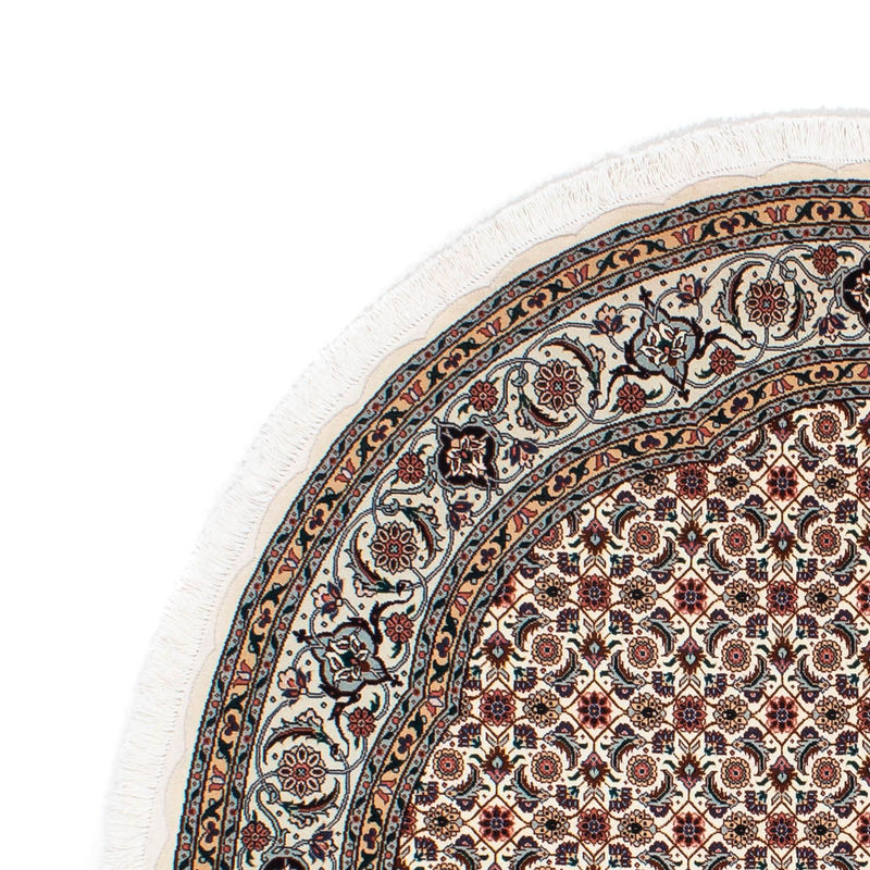 Perzisch tapijt - Tabriz - Royal rond  - 151 x 151 cm - beige