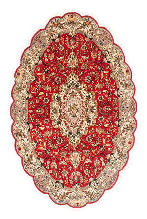 Perzisch tapijt - Tabriz - Royal ovaal  - 200 x 130 cm - rood