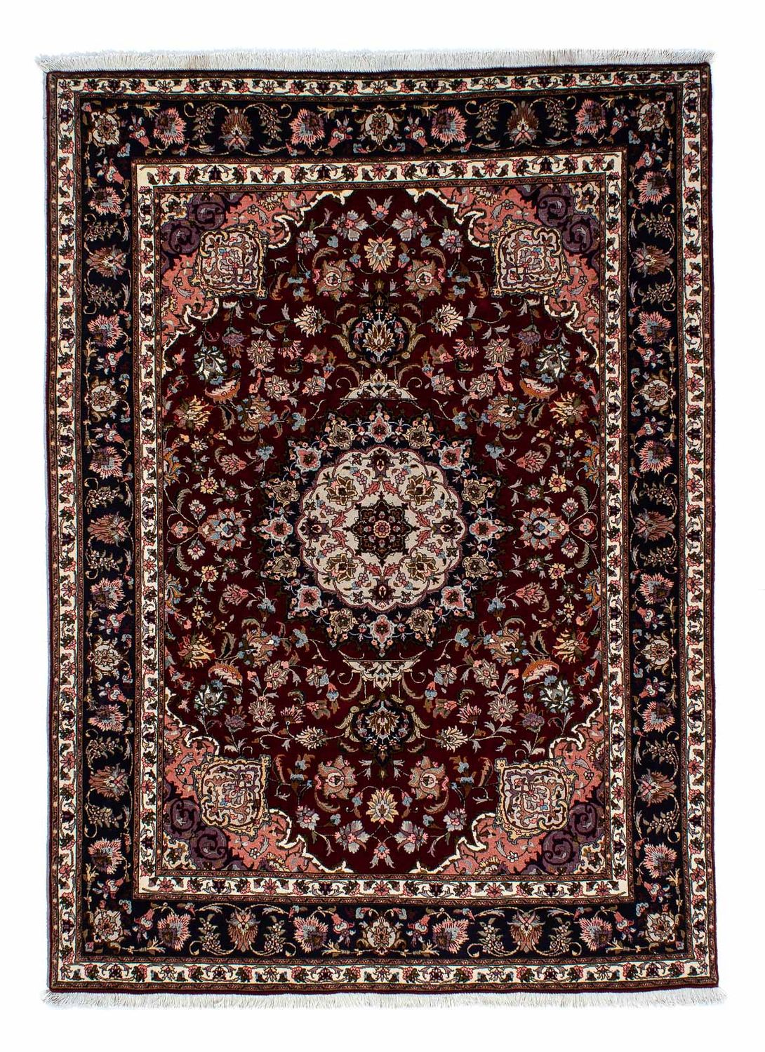 Perzisch tapijt - Tabriz - Royal - 214 x 153 cm - donkerrood