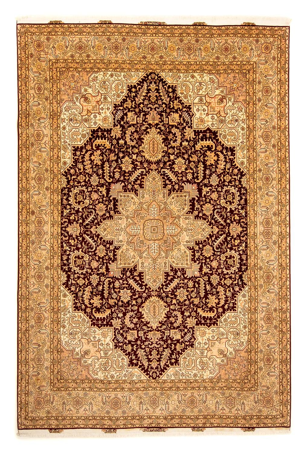 Perzisch tapijt - Tabriz - Royal - 346 x 245 cm - lichtbruin
