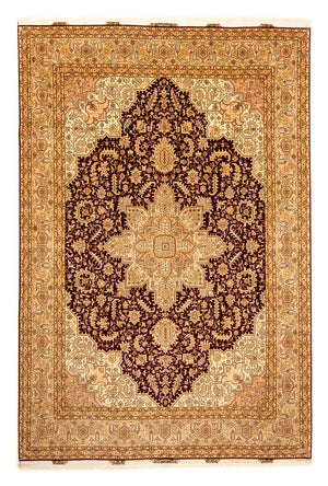Perzisch tapijt - Tabriz - Royal - 346 x 245 cm - lichtbruin