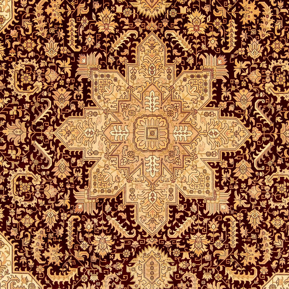 Perzisch tapijt - Tabriz - Royal - 346 x 245 cm - lichtbruin