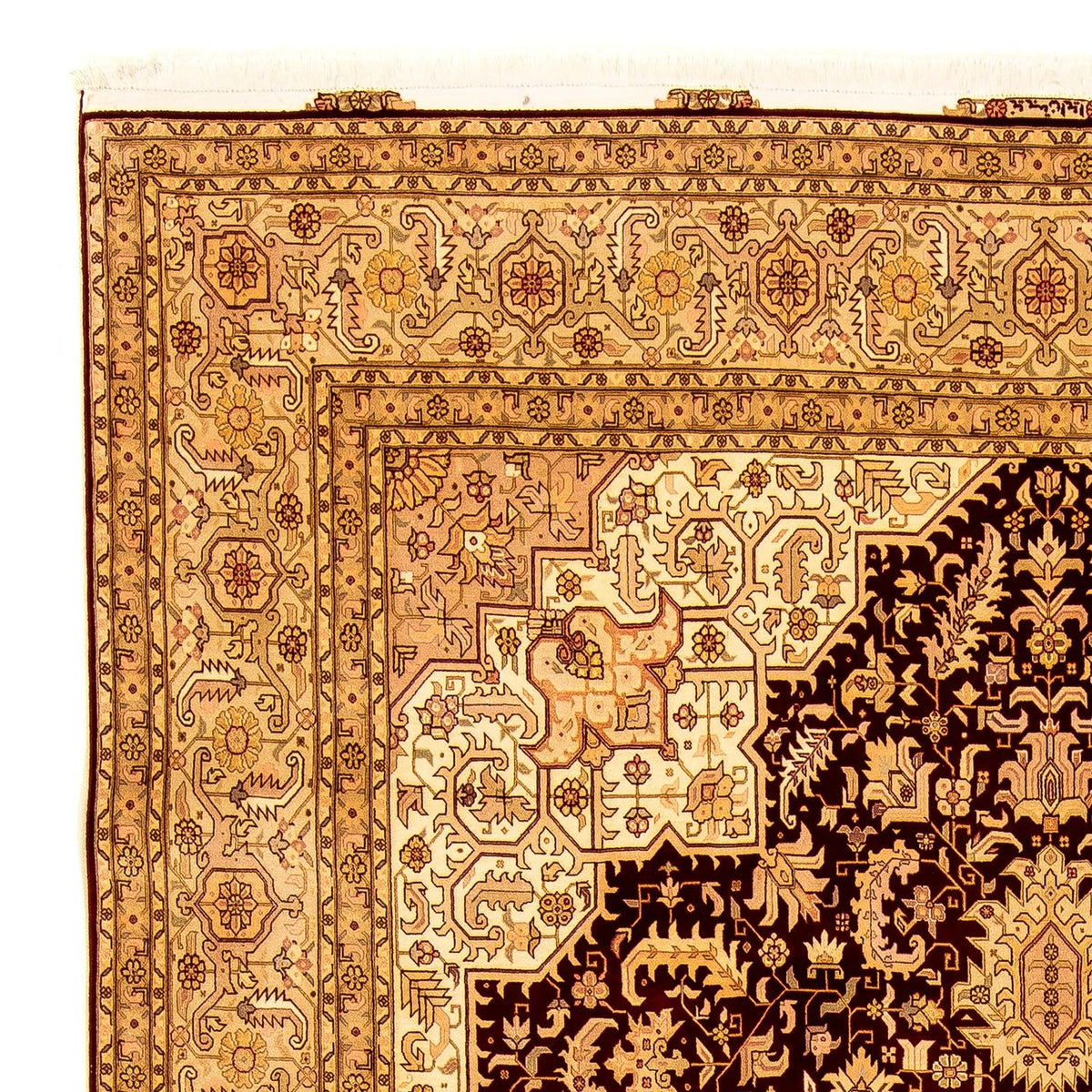 Perzisch tapijt - Tabriz - Royal - 346 x 245 cm - lichtbruin
