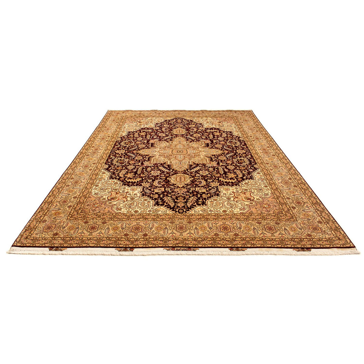 Perzisch tapijt - Tabriz - Royal - 346 x 245 cm - lichtbruin