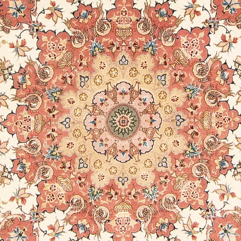 Perzisch tapijt - Tabriz - Royal rond  - 207 x 207 cm - beige