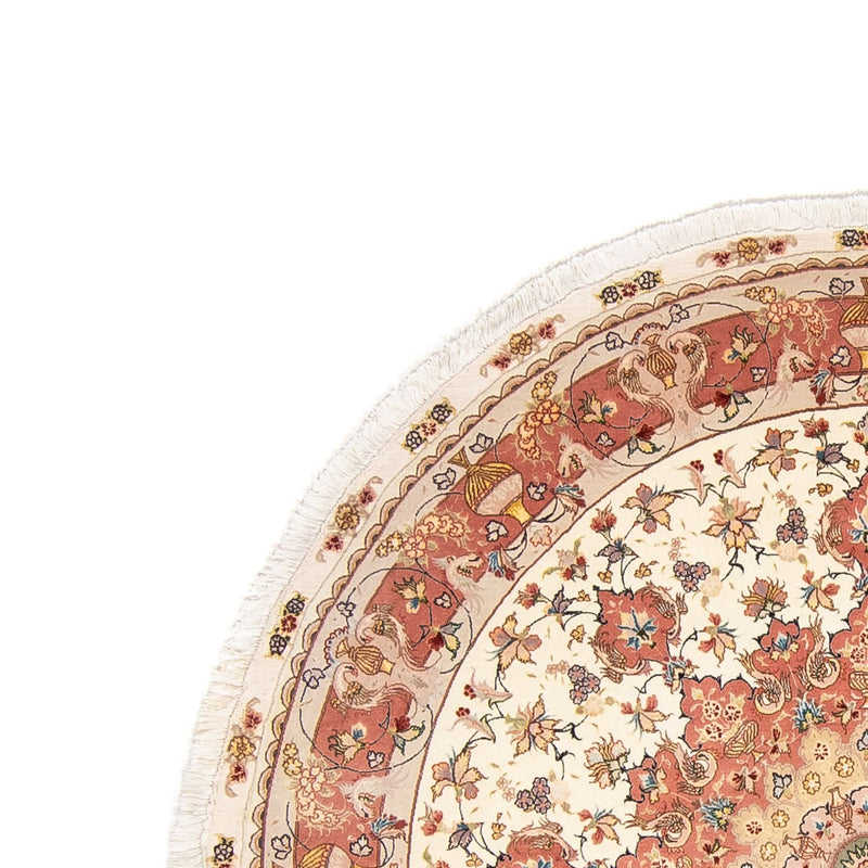 Perzisch tapijt - Tabriz - Royal rond  - 207 x 207 cm - beige
