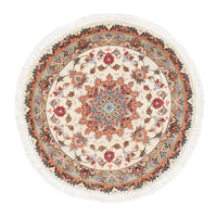Perzisch tapijt - Tabriz - Royal rond  - 100 x 100 cm - beige