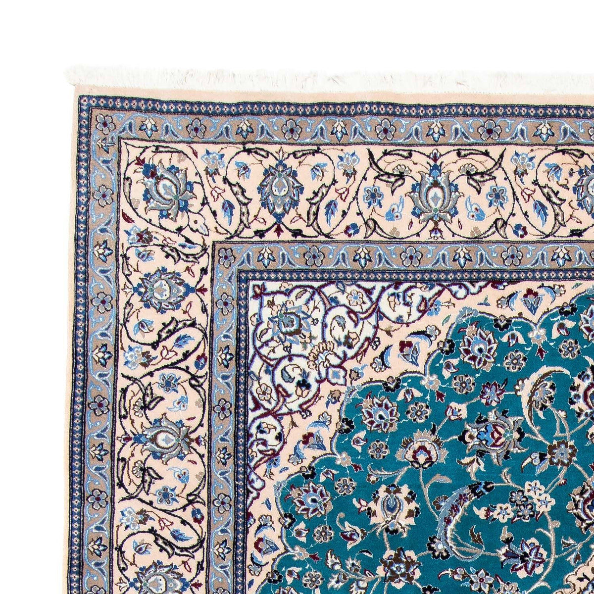 Perzisch tapijt - Nain - Premium - 305 x 201 cm - zee blauw