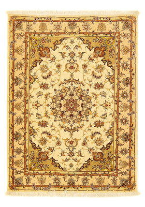 Perzisch tapijt - Tabriz - Royal - 141 x 103 cm - beige