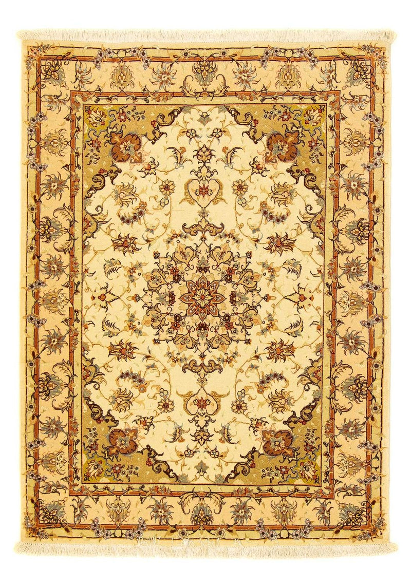 Perzisch tapijt - Tabriz - Royal - 141 x 103 cm - beige