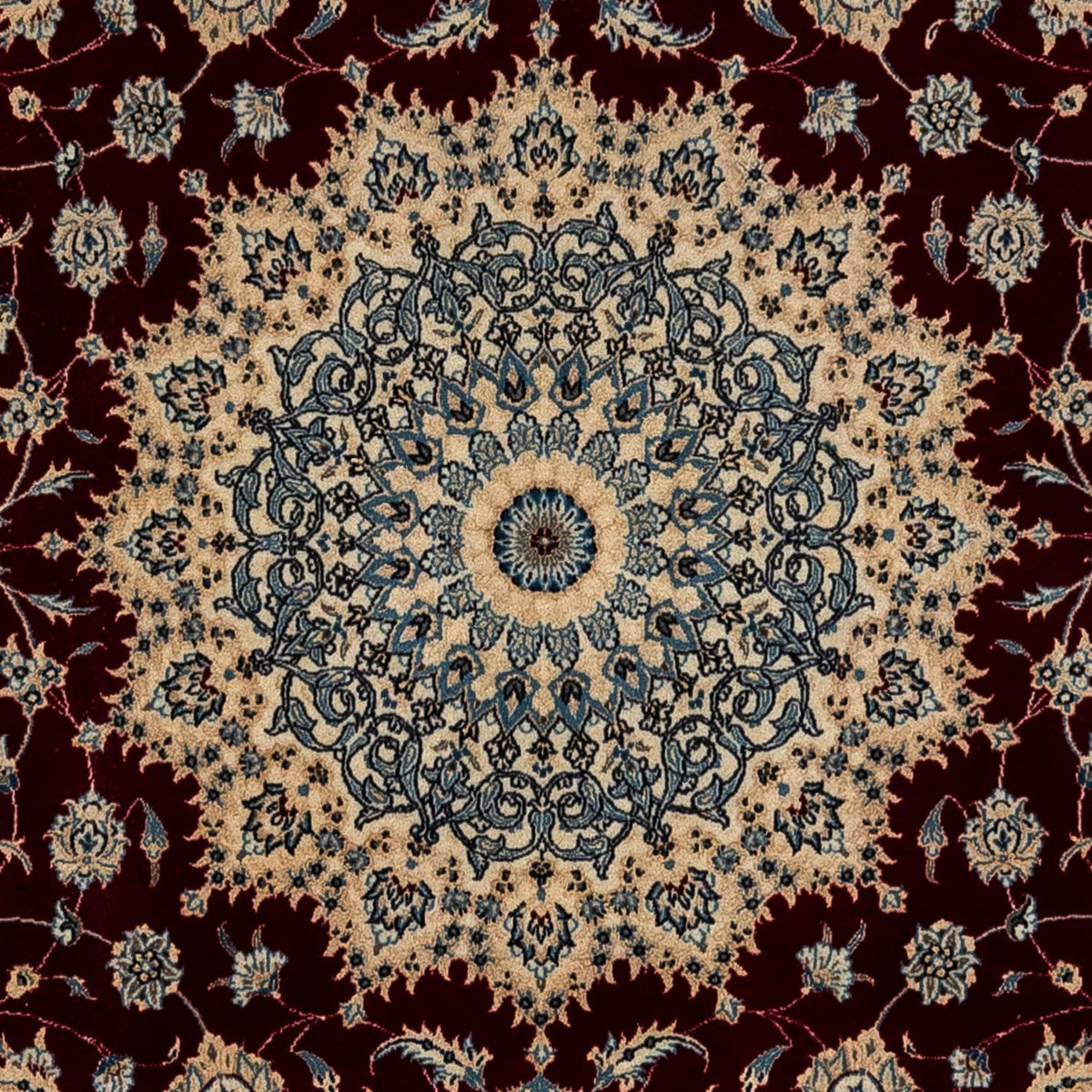 Perzisch tapijt - Nain - Koninklijk - 342 x 250 cm - donkerrood