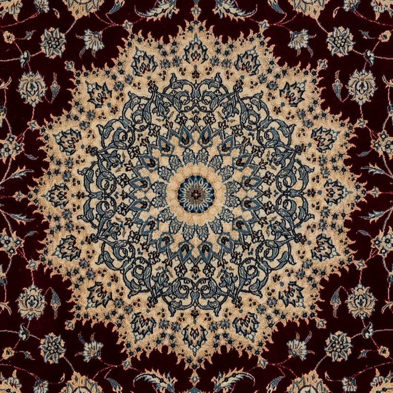 Perzisch tapijt - Nain - Koninklijk - 342 x 250 cm - donkerrood