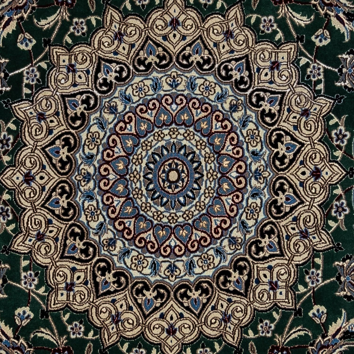 Perzisch tapijt - Nain - Koninklijk - 354 x 245 cm - donkergroen