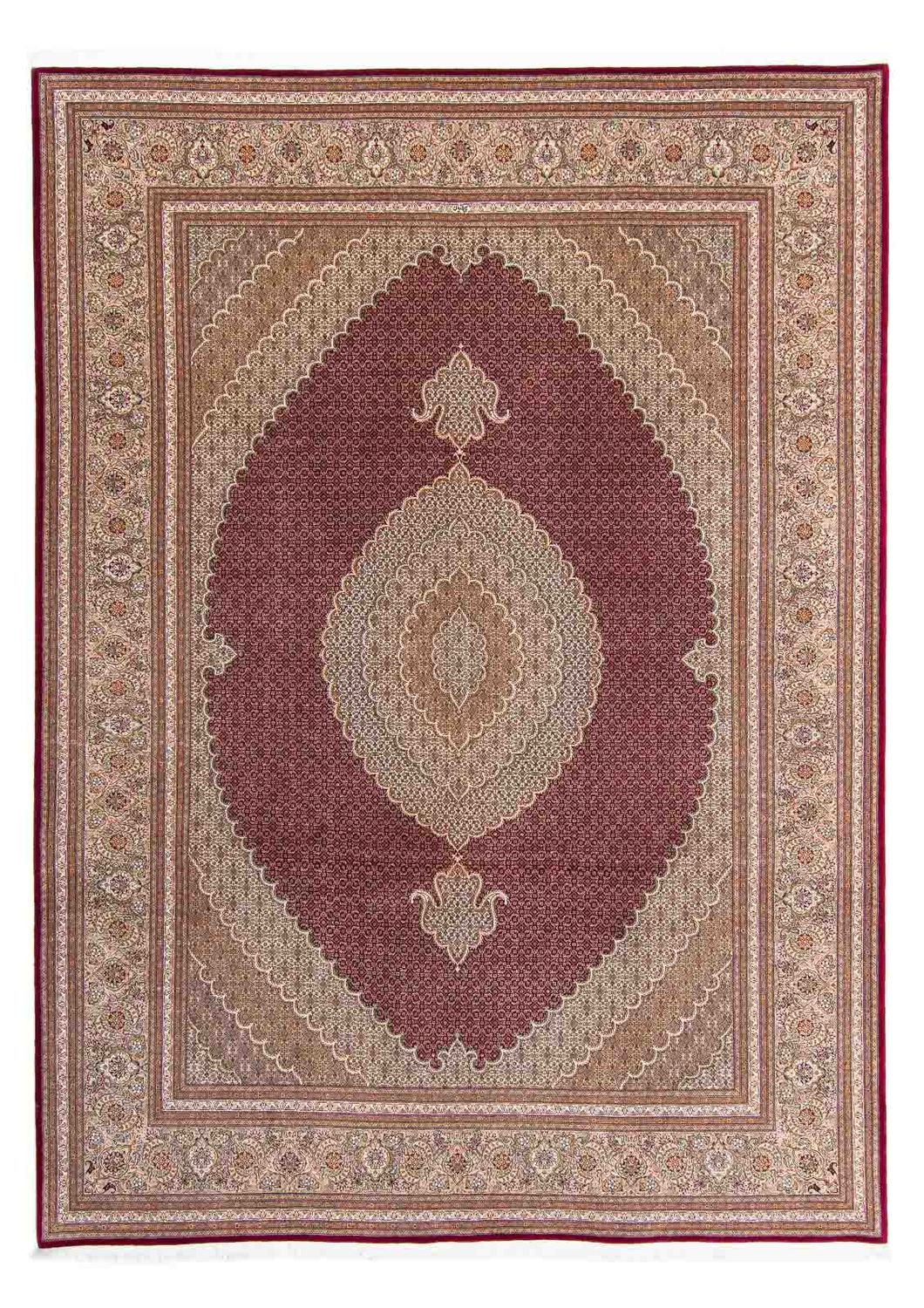Perzisch tapijt - Tabriz - 351 x 254 cm - donkerrood