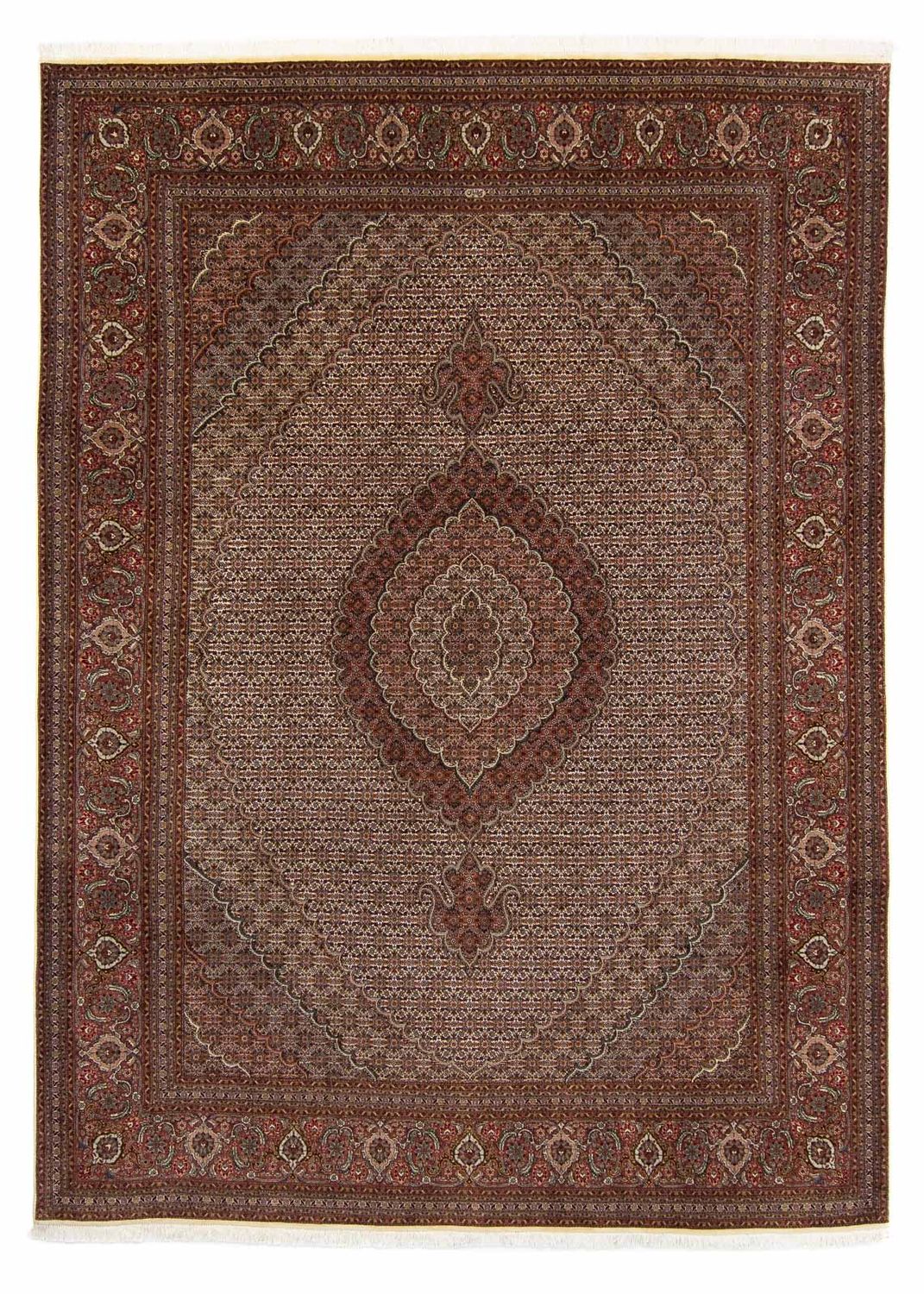 Perzisch tapijt - Tabriz - 353 x 245 cm - bruin