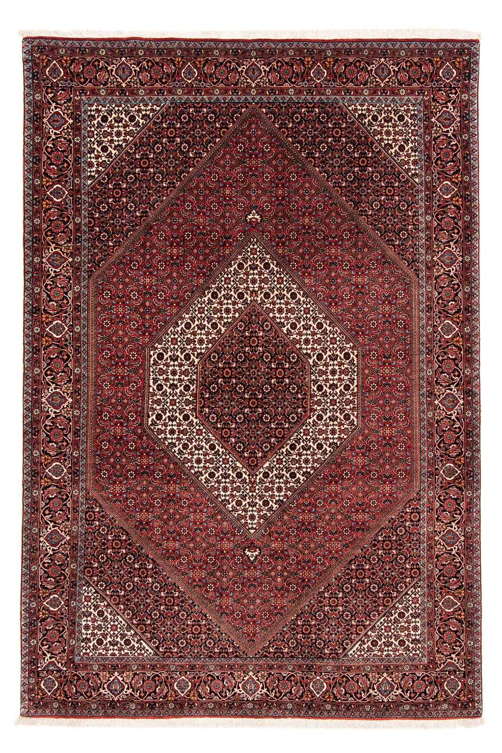 Perzisch tapijt - Bijar - 254 x 174 cm - donkerrood