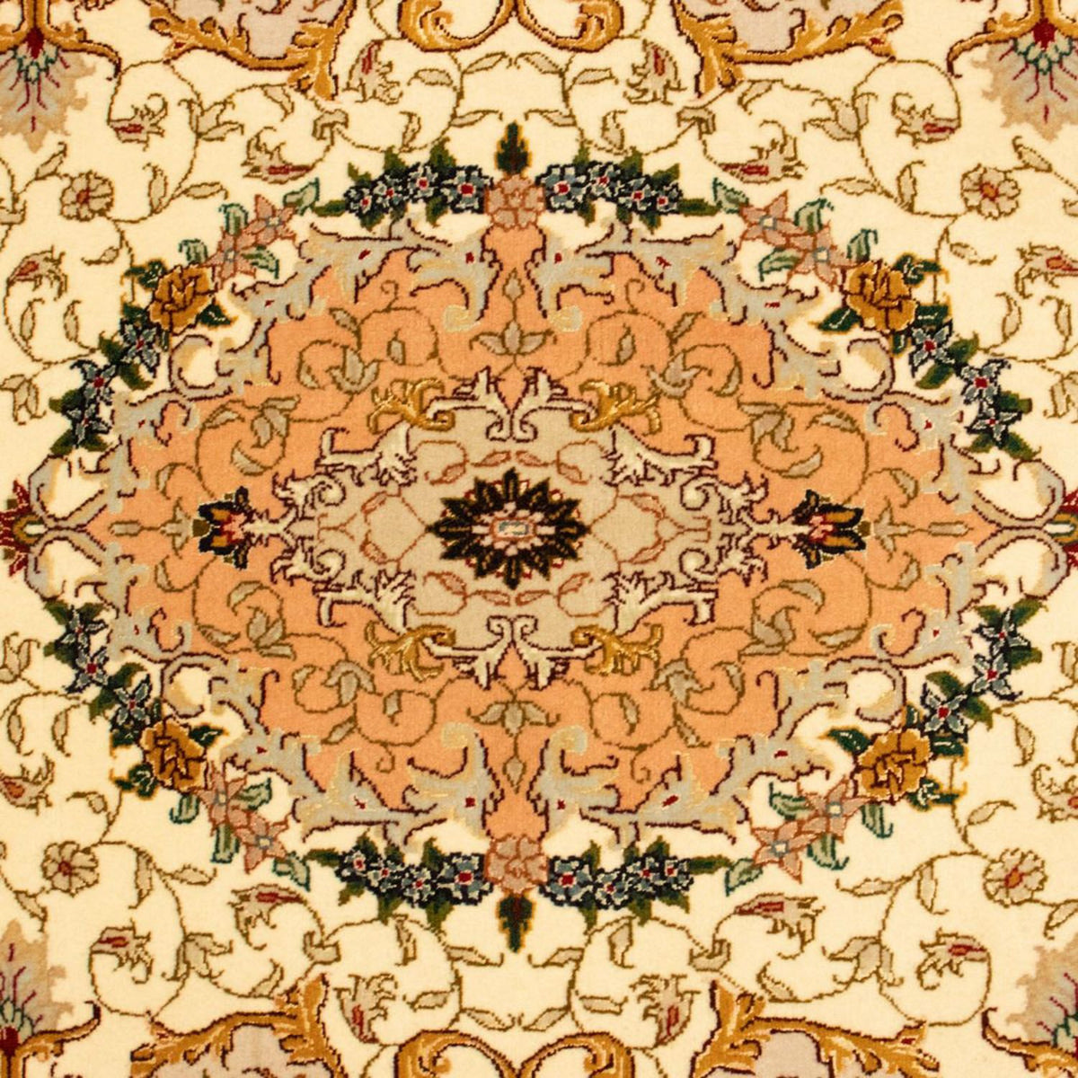 Perzisch tapijt - Tabriz - Royal - 151 x 100 cm - beige