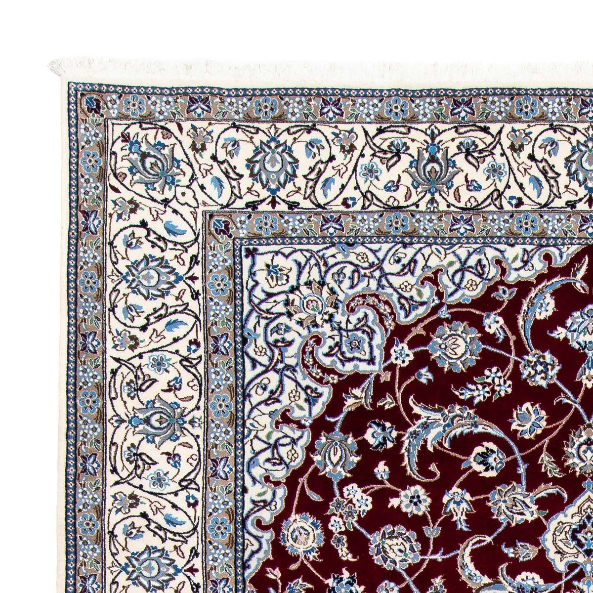 Perzisch tapijt - Nain - Koninklijk - 288 x 202 cm - donkerrood