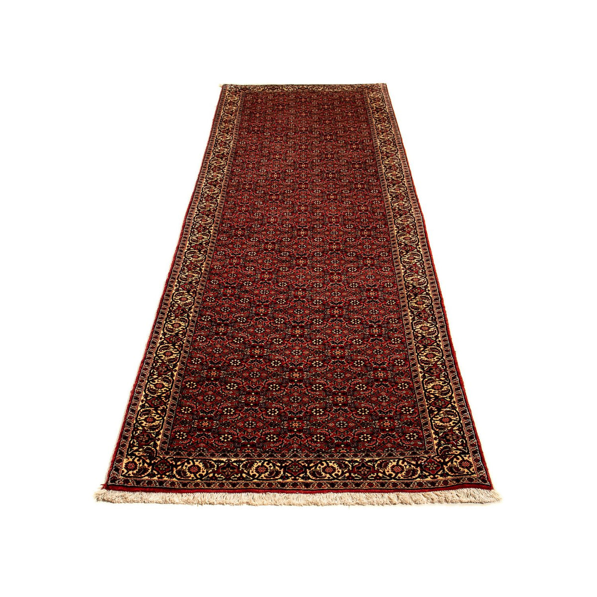 Loper Perzisch tapijt - Bijar - 293 x 84 cm - donkerrood