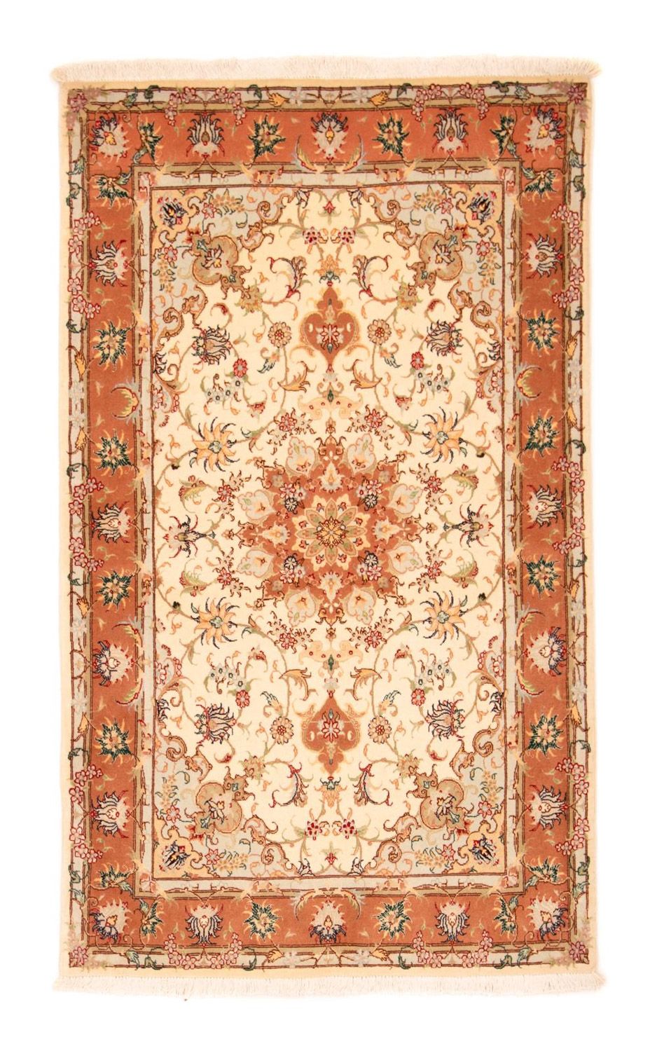 Perzisch tapijt - Tabriz - Royal - 141 x 98 cm - beige