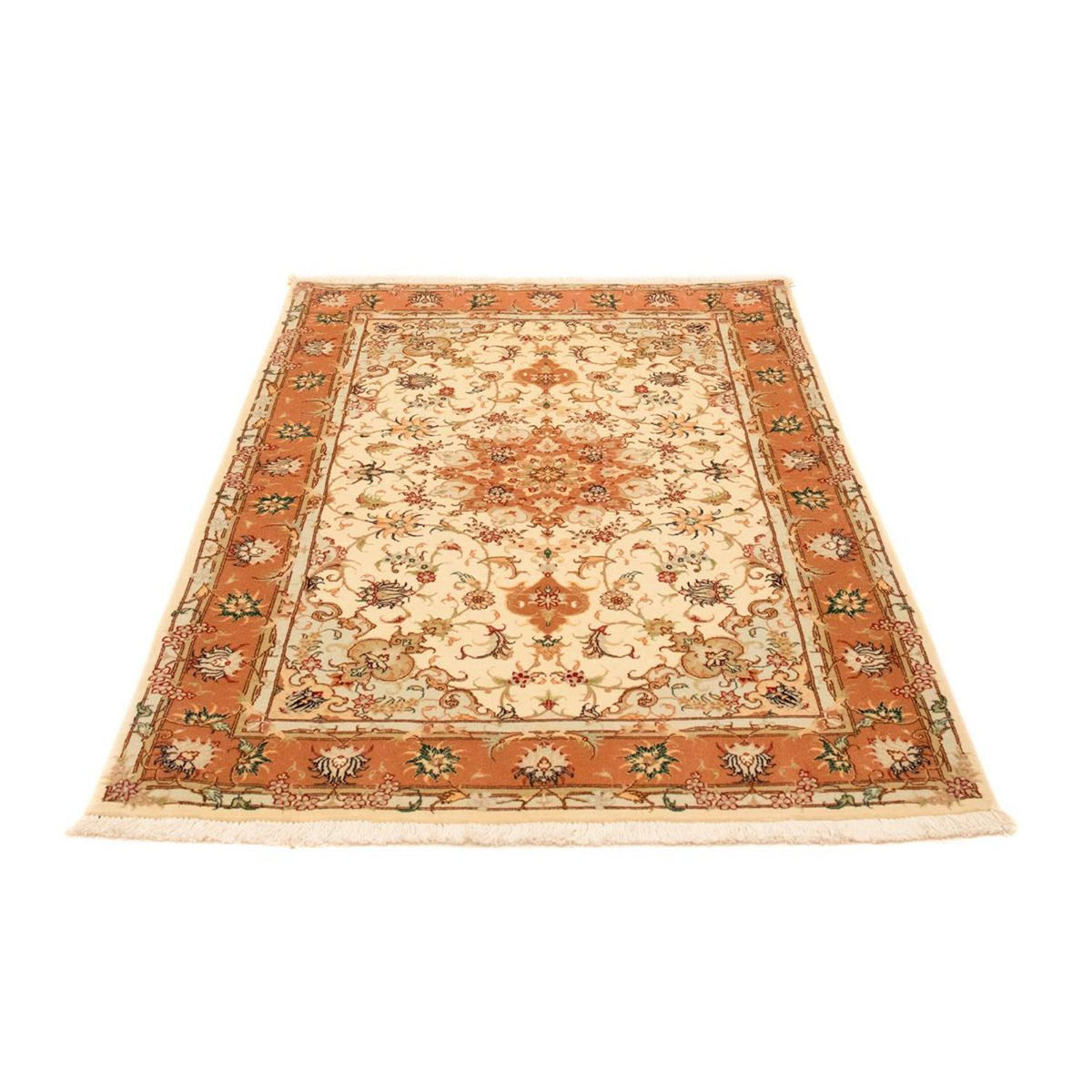 Perzisch tapijt - Tabriz - Royal - 141 x 98 cm - beige