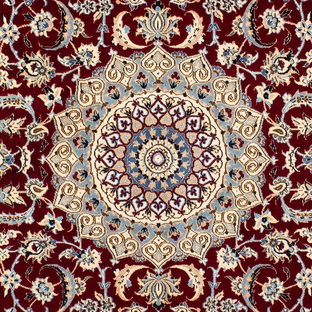 Perzisch tapijt - Nain - Koninklijk - 242 x 155 cm - donkerrood