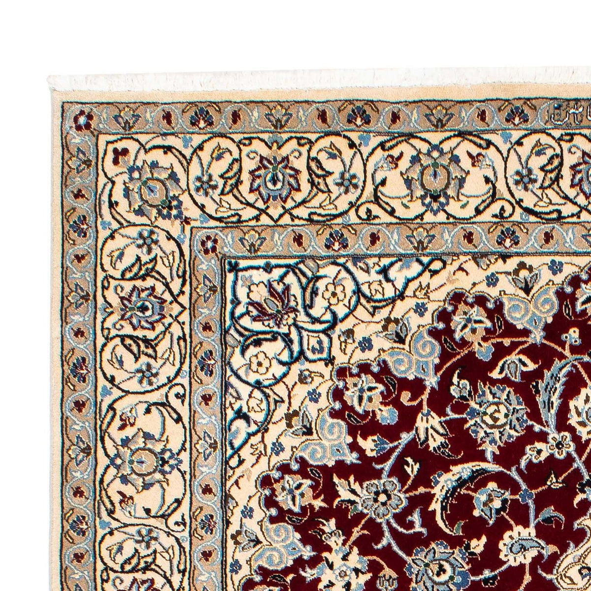 Perzisch tapijt - Nain - Koninklijk - 242 x 155 cm - donkerrood