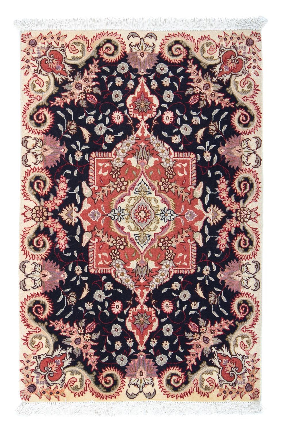 Perzisch tapijt - Tabriz - Royal - 90 x 61 cm - donkerblauw