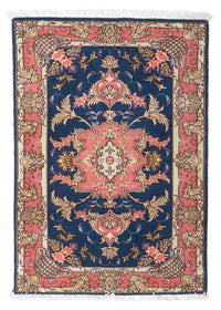 Perzisch tapijt - Tabriz - Royal - 82 x 58 cm - donkerblauw
