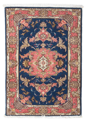 Perzisch tapijt - Tabriz - Royal - 82 x 58 cm - donkerblauw