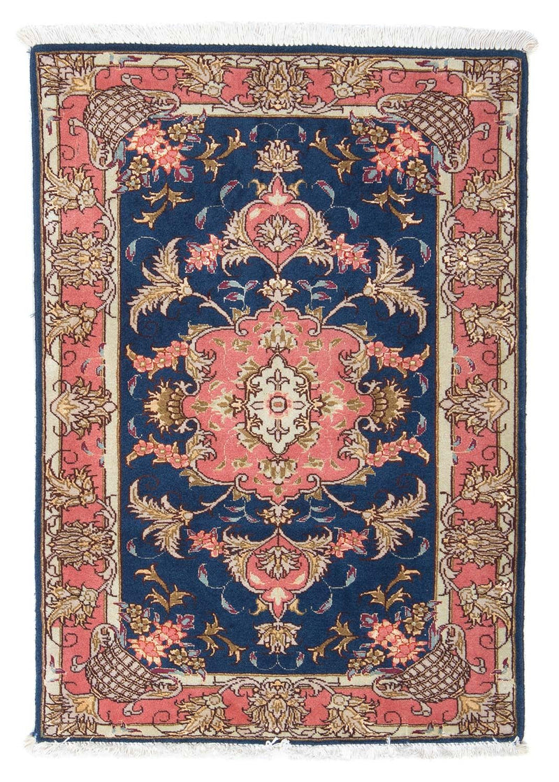 Perzisch tapijt - Tabriz - Royal - 82 x 58 cm - donkerblauw