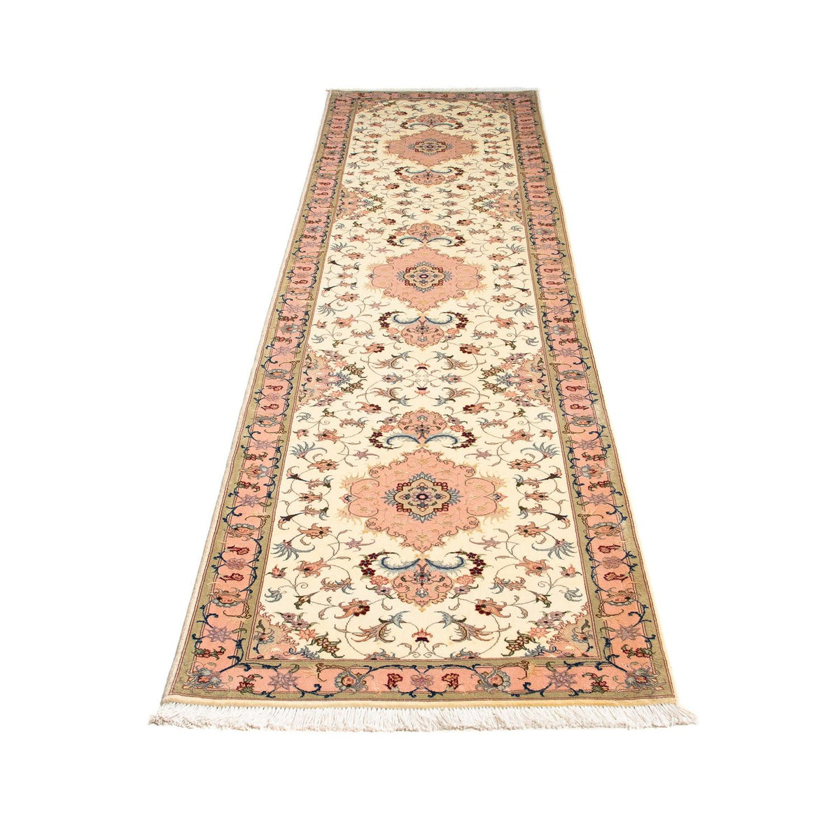 Loper Perzisch tapijt - Tabriz - Royal - 300 x 74 cm - beige