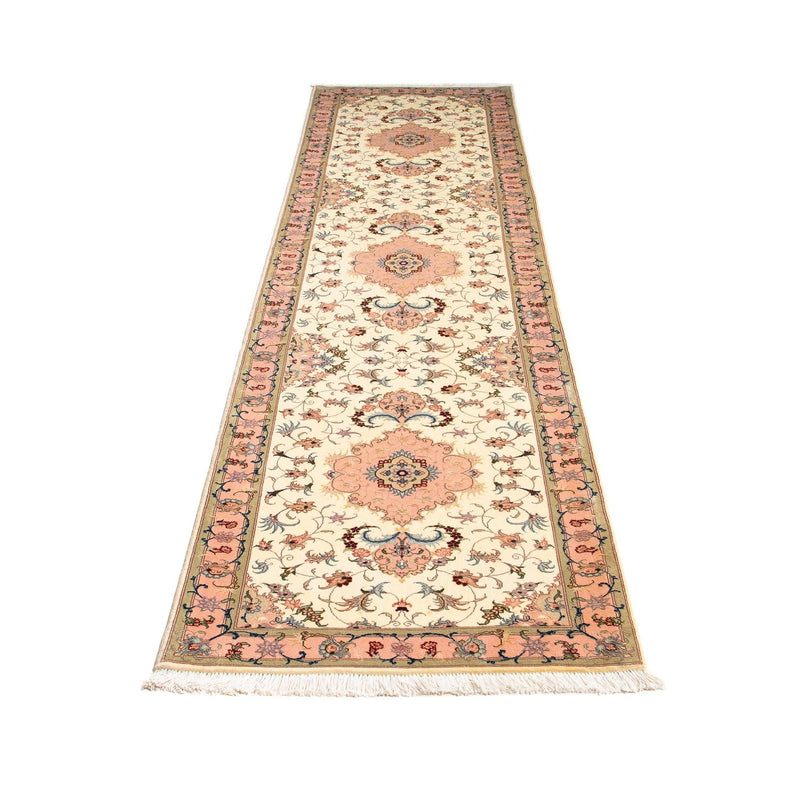 Loper Perzisch tapijt - Tabriz - Royal - 300 x 74 cm - beige