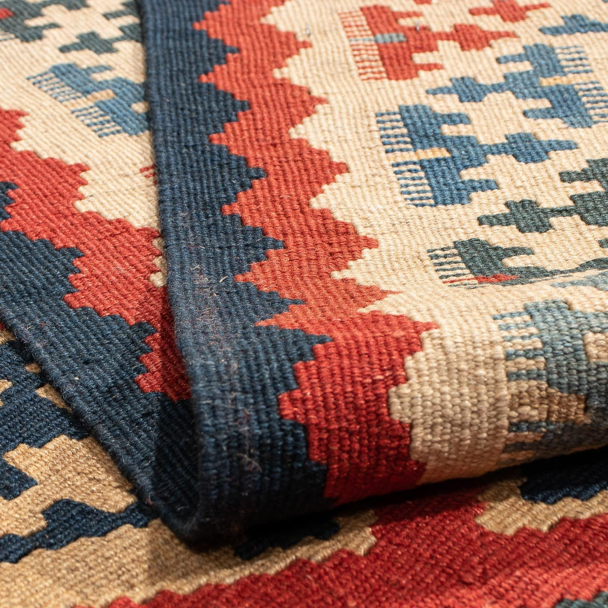 Kelim tapijt - Oosters - 209 x 154 cm - donkerrood