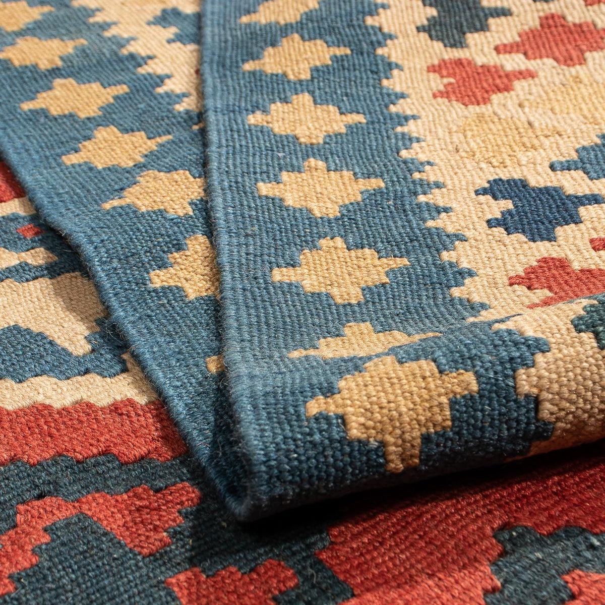 Kelim tapijt - Oosters - 217 x 142 cm - donkerrood