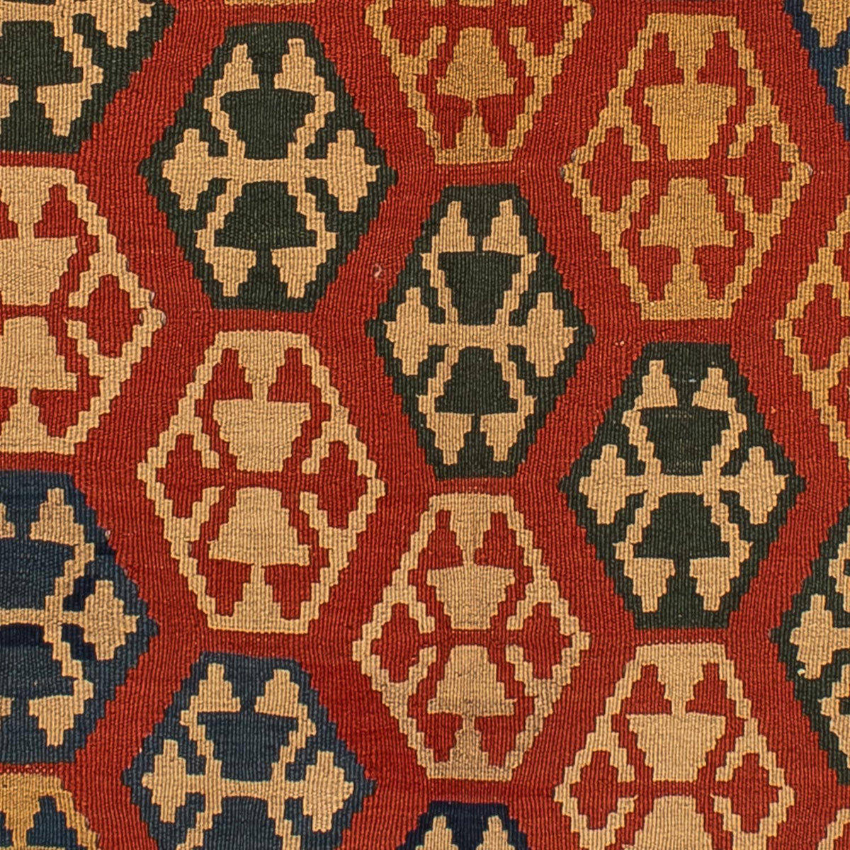 Kelim tapijt - Oosters - 181 x 155 cm - donkerrood