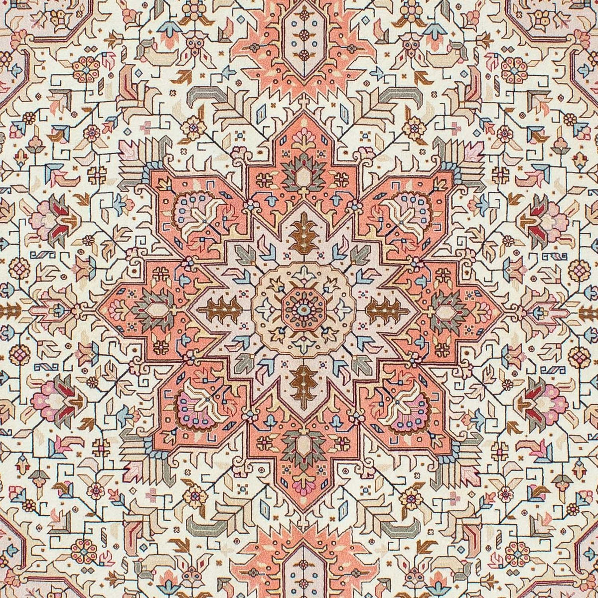Perzisch tapijt - Tabriz - Royal - 201 x 150 cm - beige