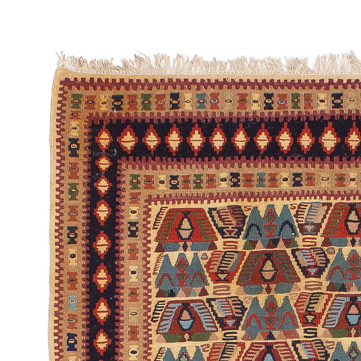 Kelim tapijt - Oosters - 158 x 108 cm - lichtbruin